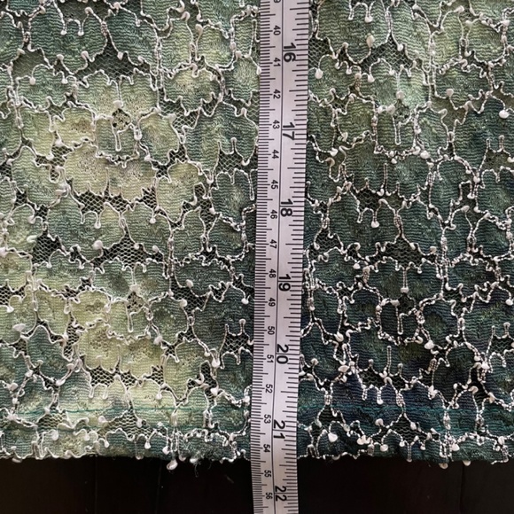 Ninety women’s dressed  T-shirt size Small green yellow, sheer, made in USA - Picture 8 of 9